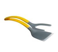 Huevera, amplias aplicaciones, 30,6 x 8,4 cm, pinza para espátula con mango y vuelco, giratorio antiadherente, fácil de limpiar, para desayuno, barbacoa y comidas diarias