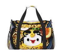 Huevera con estampado de fideos ramen, versatilidad, amplio espacio, bolsa de viaje elegante y funcional para actividades al aire libre