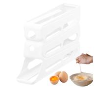 Huevera de 4 niveles para frigorífico, dispensador automático de huevos, contenedor para 30 huevos - Dispensador deslizante de gran capacidad para frigorífico, armario