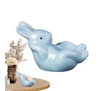 Huevera de conejito,Huevera de conejito | Hueveras de hervidas - Lindos soportes de huevos de cerámica para cocina, soporte para huevos de decoración de Pascua, bandeja de una sola huevera