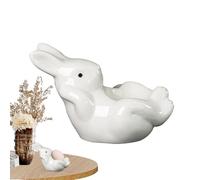 Huevera de Conejito, Hueveras de Animales - Soporte para huevos de conejito de Pascua,Lindos soportes de huevos de cerámica para cocina, soporte para de decoración de Pascua, bandeja de una sol