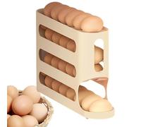Huevera, de huevos - Huevera automático de 4 capas para hueveras,Organizador de huevos que ahorra espacio para uso alimentario Dispensador de huevos de gran capacidad para refrigerador