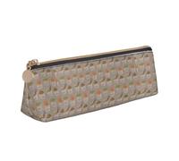 Huevera, fideos, ramen, triángulo, estuche de piel, multifuncional, portátil, bolsa de almacenamiento de maquillaje y artículos de papelería, Blanco, Talla única, Ligero