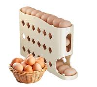 Huevera para - Estantería dispensador de huevos con gran capacidad, antideslizante y parte abierta | Organizador giratorio para huevos de | para casa, oficina, apartamento