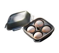 Huevera portahuevos, 5,12 pulgadas, hueveras, 4 compartimentos, portátil para huevos de camping con tapa segura para senderismo, viajes, picnics, mochileros y viajeros diarios sin preocupaciones