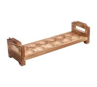 Huevera vintage de madera con diseño de 2 capas y corazones recortados, estilo de cocina campestre, inspiración escandinava | Cesta organizadora