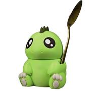 Hueveras con forma de dinosaurio para exhibición de desayuno, bonito soporte portátil con diseño de base estable, divertido soporte novedoso y material fácil de limpiar para el hogar, casa, cocina y