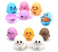 Hueveras de Plastico,Haoyanger 12PCS Huevera para Transporte Diseño en Forma Huevo Caja Huevos Portátil,Portátil Hueveras para Cámping,Caja Huevos de Dibujos Animados para Huevos, Dulces,Chocolate