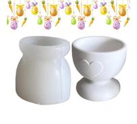 Hueveras de Silicona - Juego de Moldes de Pascua, Soportes para Patrones de Corazón | Acento decorativo de mesa de primavera para sala de estar, mesa de comedor, uso de servicio de exhibición de vacac