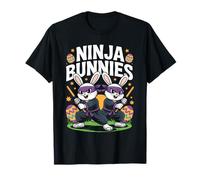 Huevo caza conejito ninjas divertido Pascua Ninja Conejitos novedad Camiseta