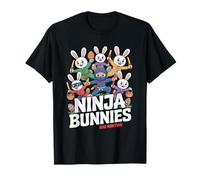 Huevo caza conejito ninjas divertido Pascua Ninja Conejitos novedad Camiseta
