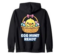Huevo Caza Listo Kawaii Pascua Polluelo Cesta Primavera Dibujos Sudadera con Capucha