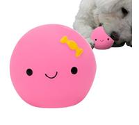 Huevo chirriante para perro, bonito juguete masticable de goma de látex en forma de huevo para mascotas, bola chirriante de cuatro colores, juego para perros pequeños y medianos, juguete