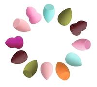 Huevo cosmético de color suave y elástico, esponja de maquillaje vibrante, logra looks de maquillaje perfectos sin esfuerzo(Random 5PCS)