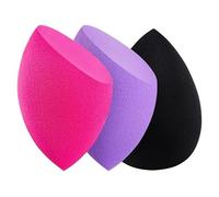 Huevo cosmético de color suave y elástico, esponja de maquillaje vibrante, logra looks de maquillaje perfectos sin esfuerzo(3PCS-D)