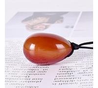 Huevo de ágata natural Cristal perforado Yoni Huevo Mineral Cuarzo Bola de ónix Masaje Kegel Ejercicio-30x20 mm