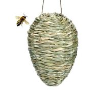 Huevo de avispas de tubo natural, repelente de avispas colgante exterior con diseño brillante, resistente a la lluvia y al viento, ideal para jardines, huertos y granjas