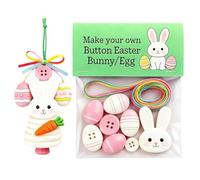 Huevo de conejo de Pascua, kit de botones de manualidades, juego de decoración del hogar para adultos y niños, herramientas de material de manualidades para sala de estar, dormitorio, pared, puerta