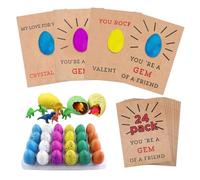 Huevo de crianza | 24 Pack Grow Dinosaur Toys - en grieta de agua con color surtido, Día de San Valentín Toy Party Favors For Over 3 Years Old