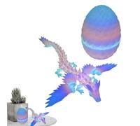 Huevo de dragón, huevos de Pascua de dragón - Adornos de dragón impresos en 3D para,Acción articulada Creative Stress Toys 360 grados Rotación SAFE SAFETERS PASTER PARA Fiesta de
