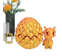 Huevo De Dragón Impreso 3D, Juguete Agitado Del Huevo De Dragón,Estatuas De Decoración Interior Conjunta Móvil Flexible - Decoraciones De Escritorio Modernas Para La Mesita De Noche Del Estante De