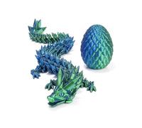 Huevo de dragón impreso en 3D con diseño de vidrio articulado - Juguete sorpresa para niños, dragón antiestrés en el interior, recuerdos de fiesta geniales para niños y niñas de 4 a 12 años