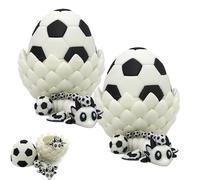 Huevo de dragón impreso en 3D encantado con mini dragón en el interior, huevo sorpresa de dragones de fútbol, decoración de escritorio de fantasía abierta, ideal para la Copa del Mundo (2pcs)