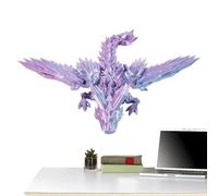 Huevo de dragón impreso en 3D juguete de dragón de cristal alas de dragón impresas figuras de huevo de dragón móviles juguetes de escritorio juguetes realistas misteriosos huevos de dragón juguetes de