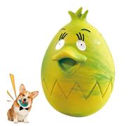 Huevo de goma para perro, juguete de huevo de Pascua para mascotas, juguete interactivo colorido con forma de pollo para todas las razas de perros