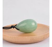 Huevo de jade perforado natural verde aventurina Yoni huevo 30x20MM cristal y piedra curativa mineral para mujeres Kegel ejercicio Reiki, 1PCS