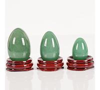 Huevo de jade sin perforar piedra mineral verde natural Yoni huevo para mujeres Kegel ejercicio, GA Set