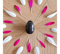 Huevo de jaspe con cebra gris - pequeño - agujereado