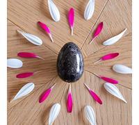 Huevo de jaspe de cebra gris - grande - agujereado