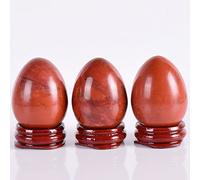 Huevo de jaspe rojo natural sin perforar Yoni Huevo de Kegel Pélvico Ejercicio Jade, Set