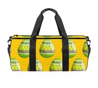Huevo de Pascua con cifras patrón de puntos bolsa deportiva gimnasio fitness entrenamiento bolsa de viaje bolsa de mano bolsa de equipo para mujeres hombres, multicolor, 17.7x9x9 inches