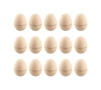 Huevo de Pascua pintable | Suministros de fiesta hechos a mano, 15 piezas de huevos decorativos de vacaciones de primavera | para escritorio, dormitorio, sala de estar, estante del hogar, niños y