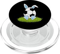 Huevo de Pelota de fútbol con Orejas de Conejo, Huevos de Pascua Felices para niños PopSockets PopGrip para MagSafe