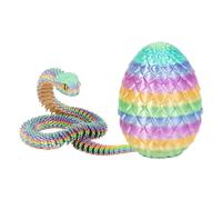 Huevo De Serpiente Con Serpiente En El Interior - Serpiente 3D con Juguete De Huevo - Impresa Realista En El Interior - Figura Animal Articulada Linda para Alivio del Estrés Diversión, Dado