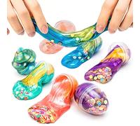 Huevo de Slime, RosyFate 6 PCs Slime Galaxy, Slime Fluffy, Huevos de Pascua Juguetes Niños, Stress Relief DIY Juguetes, para Niños y Adultos