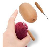 Huevo de Zurcir, Huevo de Zurcir para Calcetines, Herramientas de Costura con Forma de Huevo de Zurcir de Madera Parche de Agujero de Ropa Herramienta de Tejer con Aguja, para