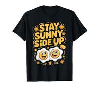 Huevo Divertido Desayuno Positividad Stay Sunny Side Up Camiseta