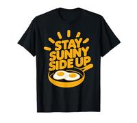 Huevo Divertido Desayuno Positividad Stay Sunny Side Up Camiseta