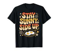 Huevo Divertido Desayuno Positividad Stay Sunny Side Up Camiseta