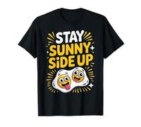 Huevo Divertido Desayuno Positividad Stay Sunny Side Up Camiseta