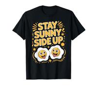 Huevo Divertido Desayuno Positividad Stay Sunny Side Up Camiseta