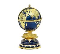 Huevo Fabergé Grande Esmaltado Pintado A Mano, Caja Decorativa Con Bisagras De Estilo Vintage Con Barco, Regalo Único Para La Decoración Del Hogar
