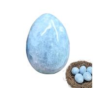 Huevo natural - Huevo de de mano de 50-100 g para jugar, espécimen mineral y de erudito | Piedra de palma pulida para relajación, meditación y decoración del hogar