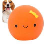 Huevo para perros con forma de muñeco de huevo, bola de goma de látex para perros con forma de muñeco de huevo, bola de cuatro colores con huevo chirriante para perros pequeños y medianos