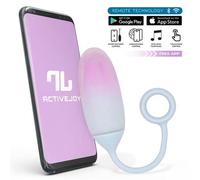 Huevo vibrador con APP silicona doble capa degradado - Azul