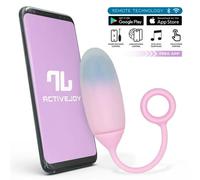 Huevo vibrador con APP silicona doble capa degradado - Rosa